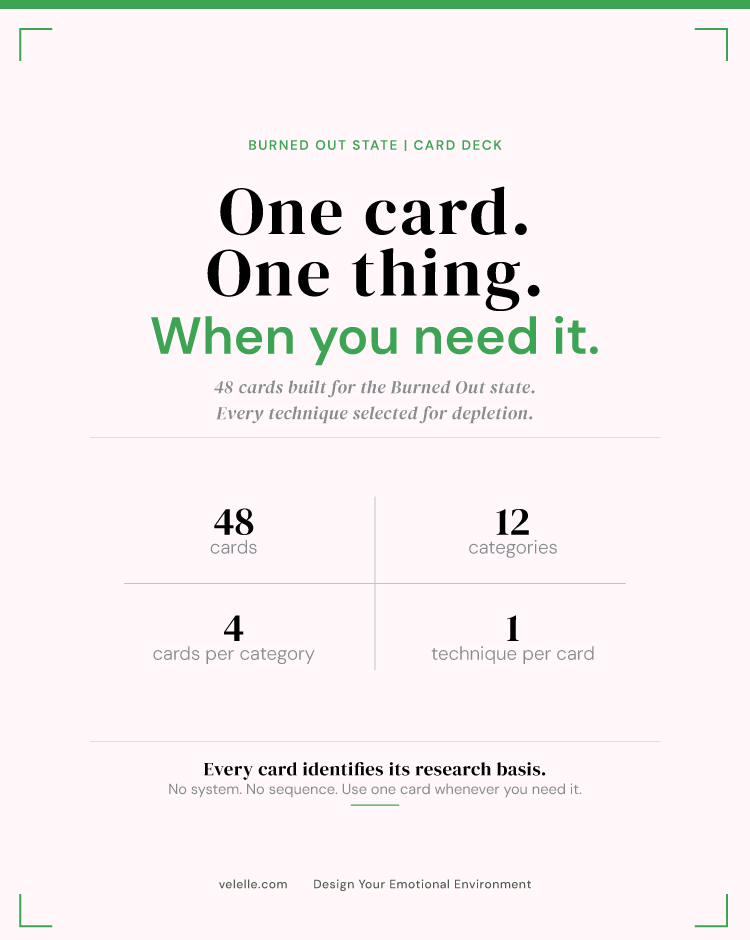 Burnout Recovery Card Deck | Nervous System Tools