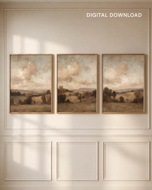 Soft Landscape Bedroom Wall Art Printable — Set of 3
