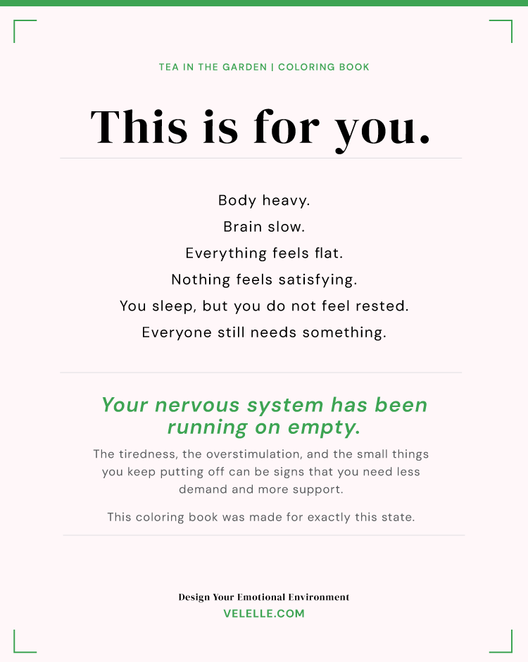 Botanical Garden Coloring Book for Burnout Recovery | Tea in the Garden